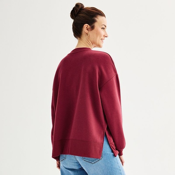 Disney Burgundy Crew Neck Sweater - Picture 2 of 4